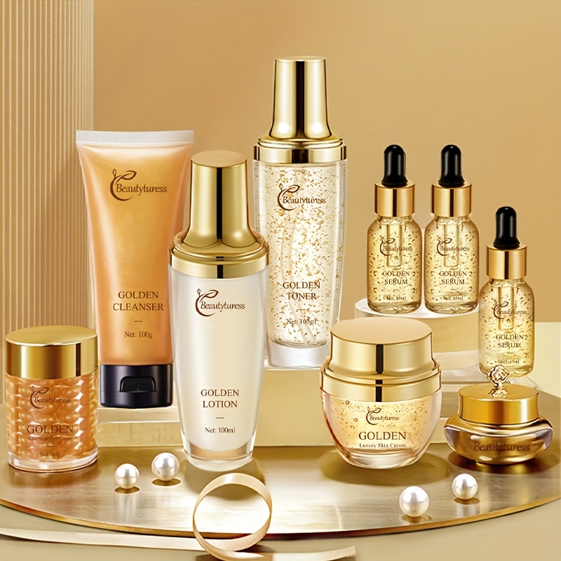 elegant ladys skincare set 9pcs set moisturizing and water retaining moisturizing dry light beige light beige is glossy contains niacinamide hyaluronic acid and other light beige care ingredients high end womens set suitable for parties details 0