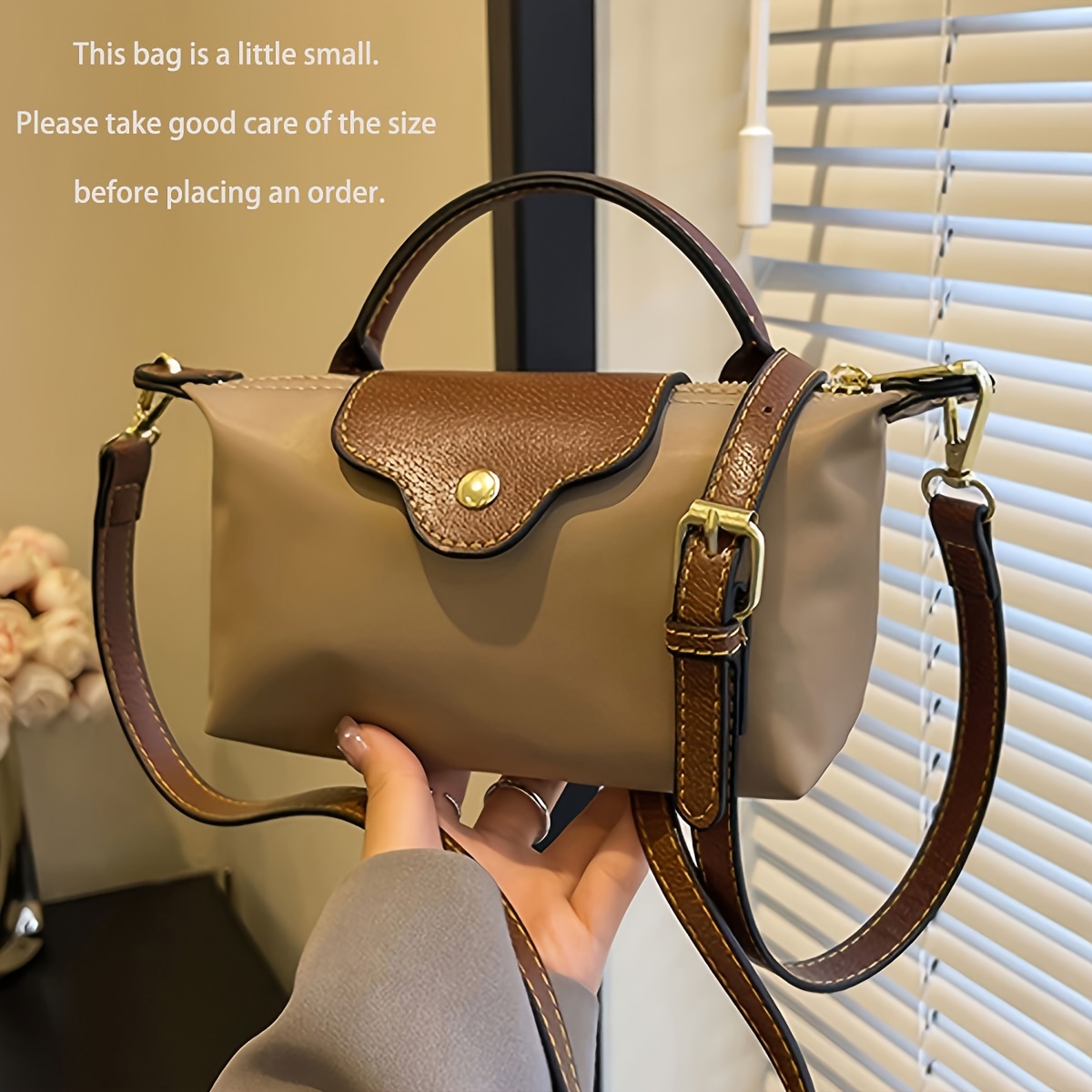 

Khaki Bag - For Parties, & Events | , Zip , Lined