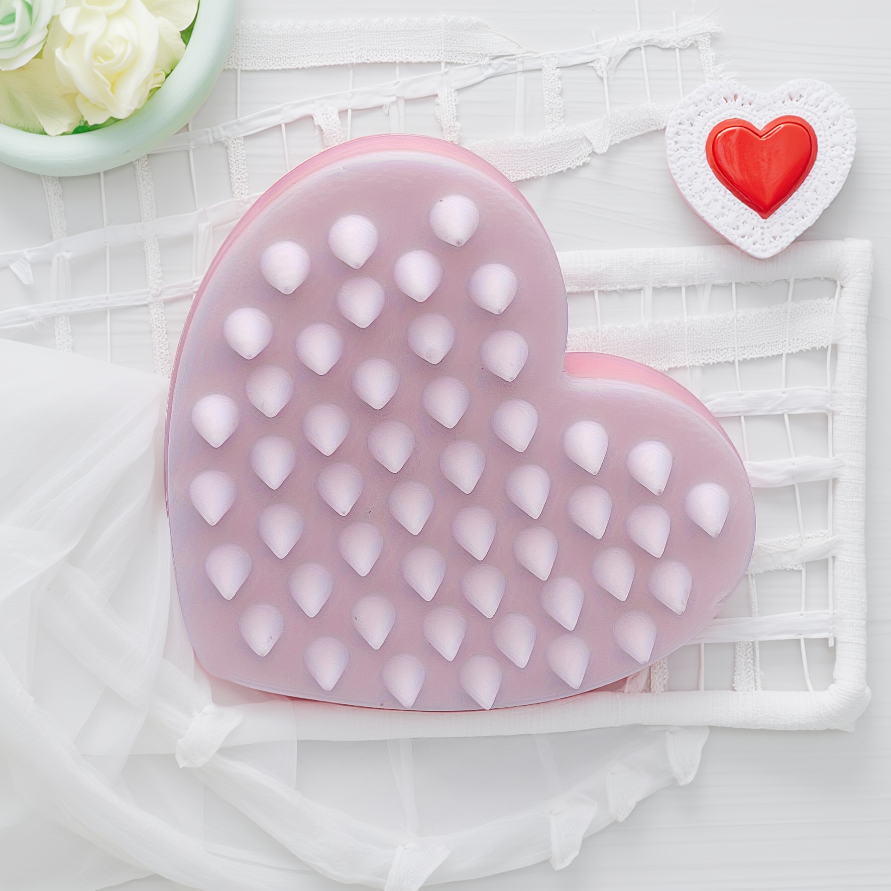 Masajeador de Silicona para el Cuero Cabelludo, Cepillo para Champú, Masajeador para el Cuidado del Cabello, Ideal para Relajación Capilar, SPA en la Ducha o Baño, Limpieza Corporal y del Cráneo