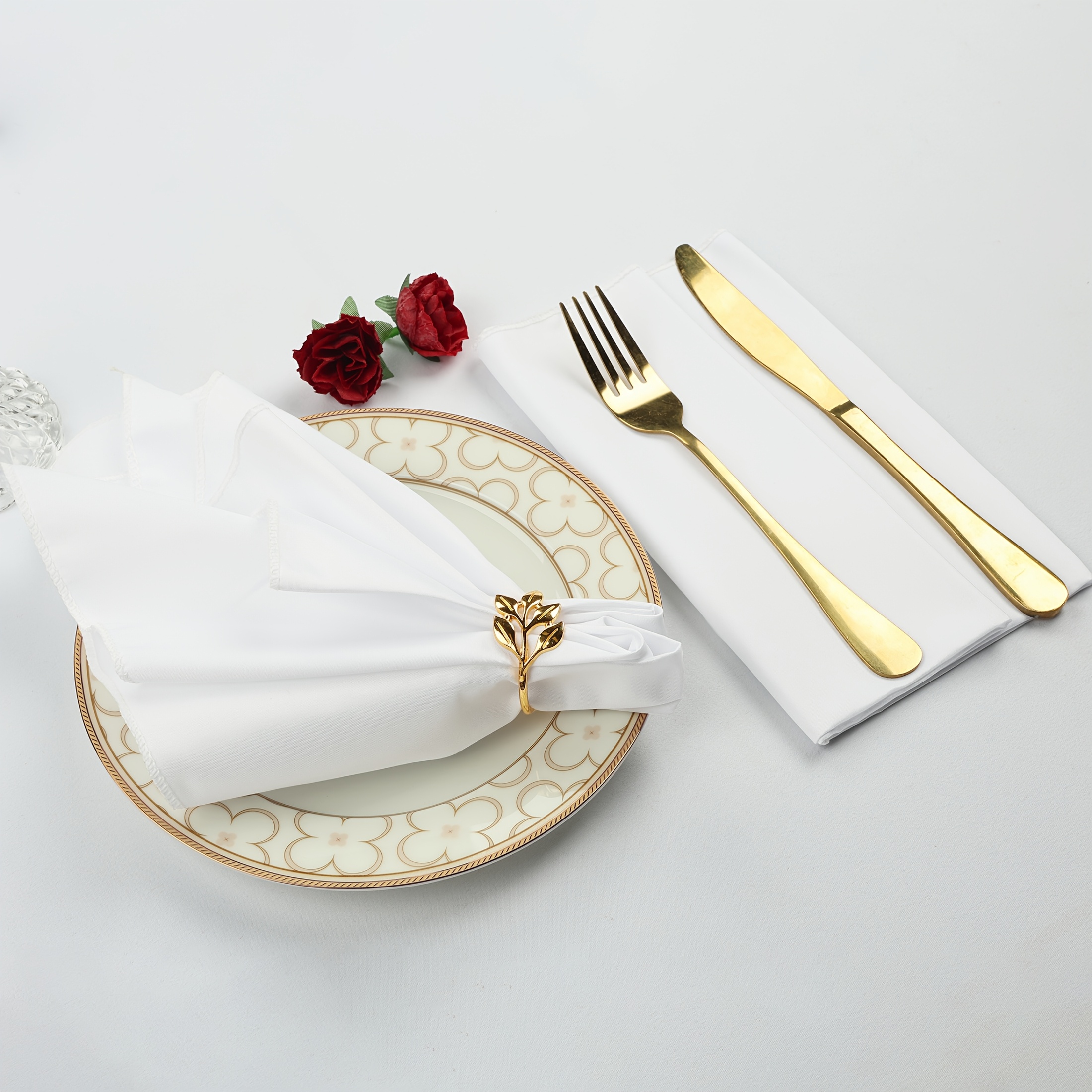 20pcs square polyester cloth napkins inches reusable Temu