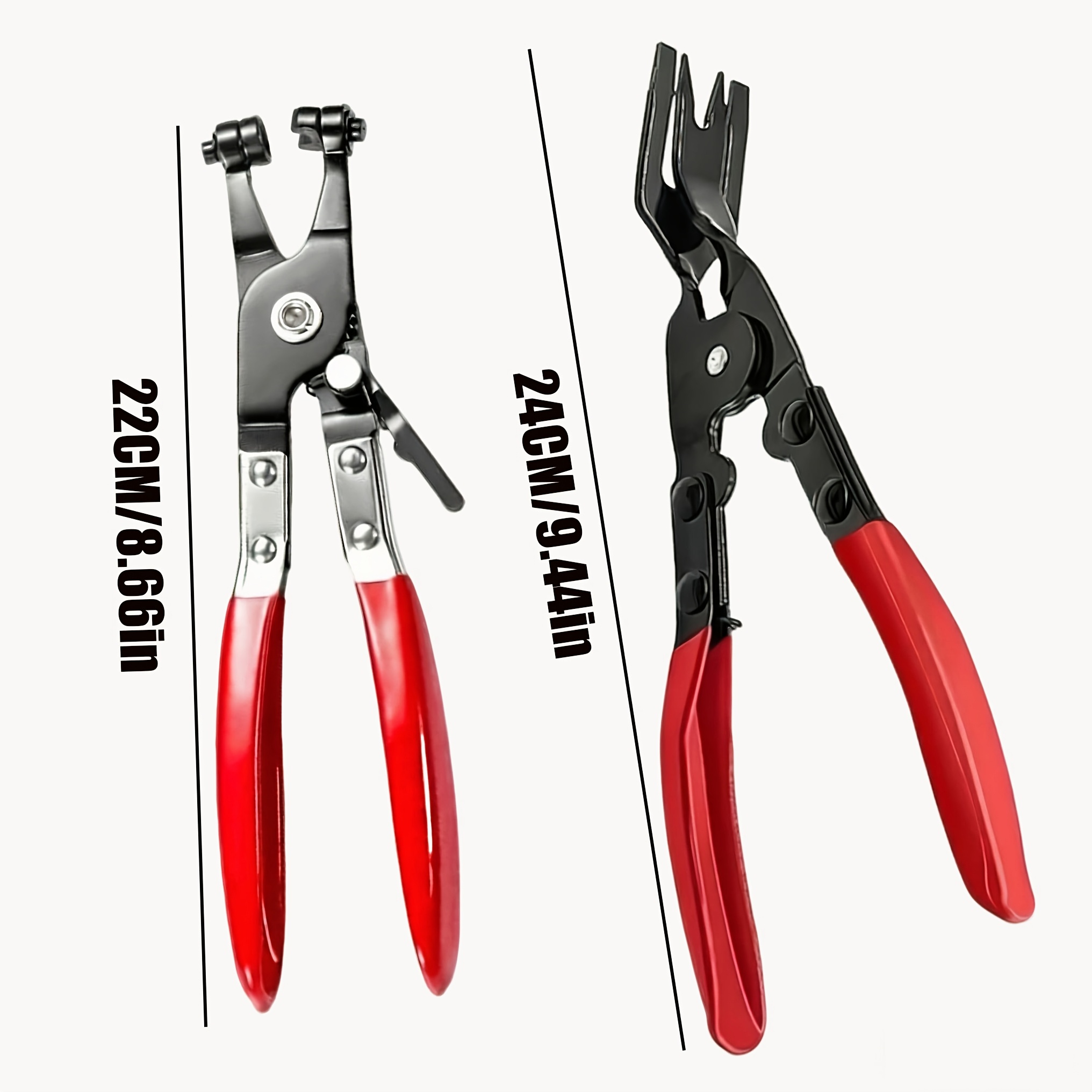 TEMU Fuel Line Disconnect Tool Set & Multifunctional Hose Clamp Pliers, Carbon Steel, Anti-slip , For Automotive Repair