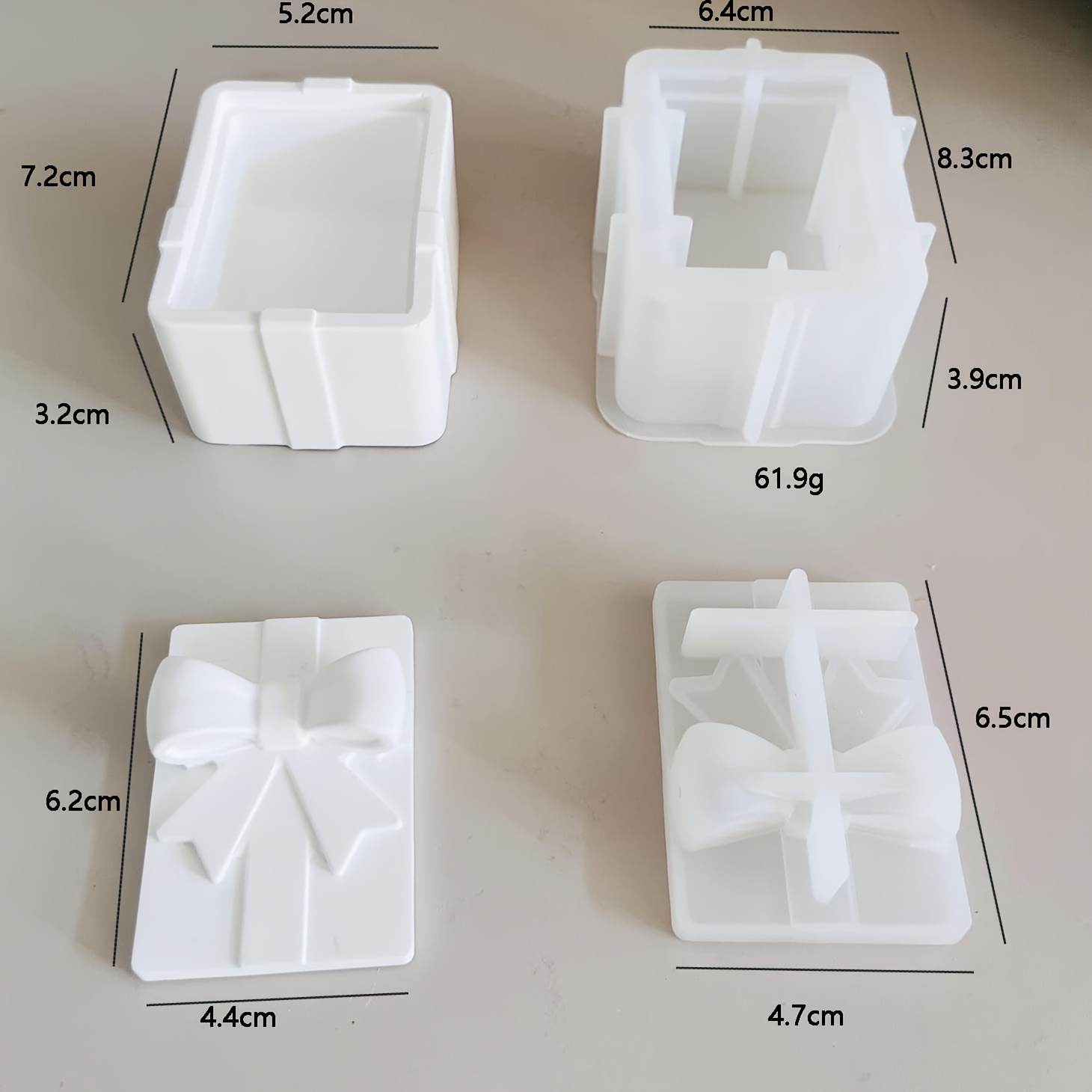 Silicone Bowknot Gift Box Mold Kit - & Candle Holder With Lid, Round Storage Jar, Polygonal Container Crafting Tool For Valentine's Day