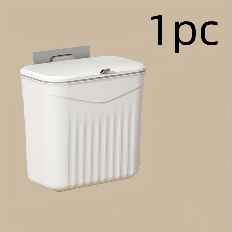Kitchen Wall Mounted Trash Can, With Lid Design, Easy To Open And Close, Durable Plastic Trash Can, Toilet Waste Storage Bin, Suitable For Bathroom, Kitchen