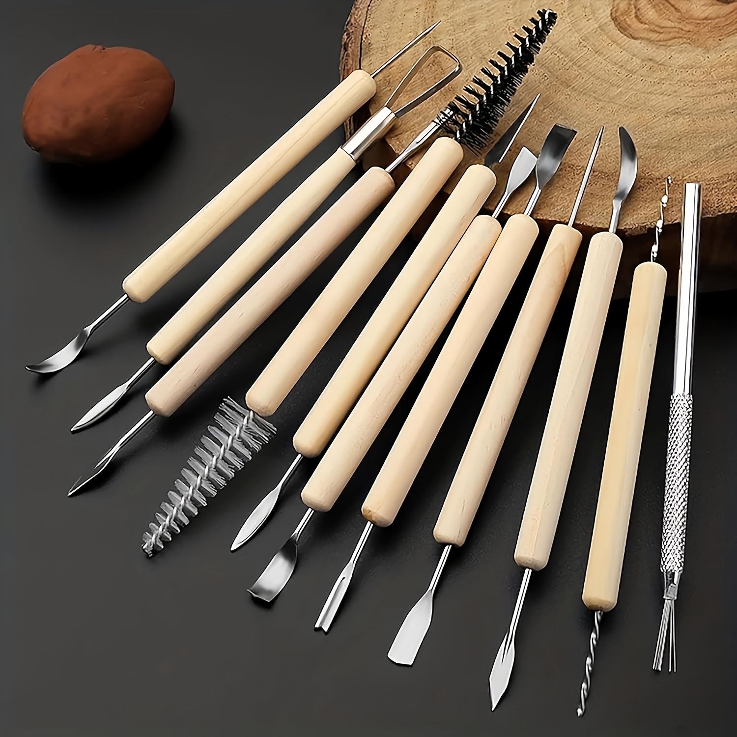 

11pcs Double-headed Clay Tool Set, Beginner Clay Carving Kit, Clay Hand Tools