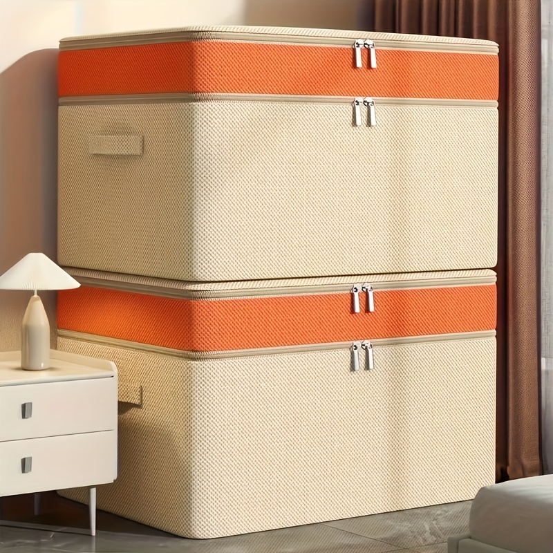 

Large Capacity Fabric Storage Box - Moisture-proof, Breathable, Stackable Organizer With For Clothes & More - Home And Kitchen