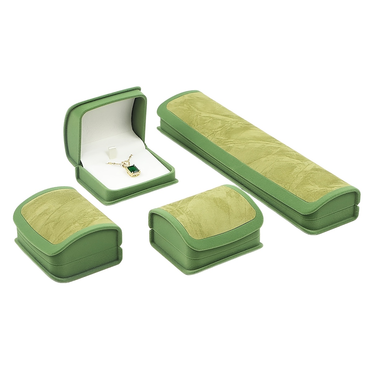Arc-Shaped Velvet Jewelry Box, Premium Ring & Pendant Display Gift Box