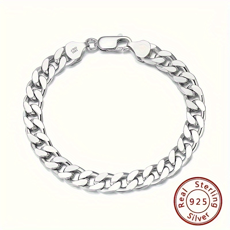 

1pc Snake Design 925 Silver Bracelet Chain Length 7.5in Luxury High Quality Personalized Retro Street Hip Hop Holiday Gift Birthday Gift With A Beautiful Gift Box