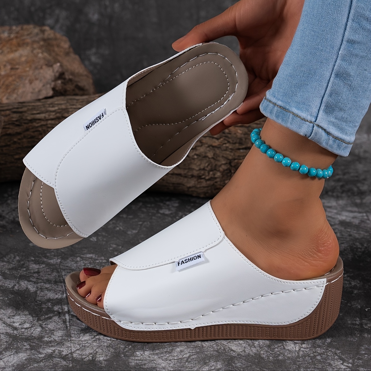 womens fashion solid color slippers comfortable arch support