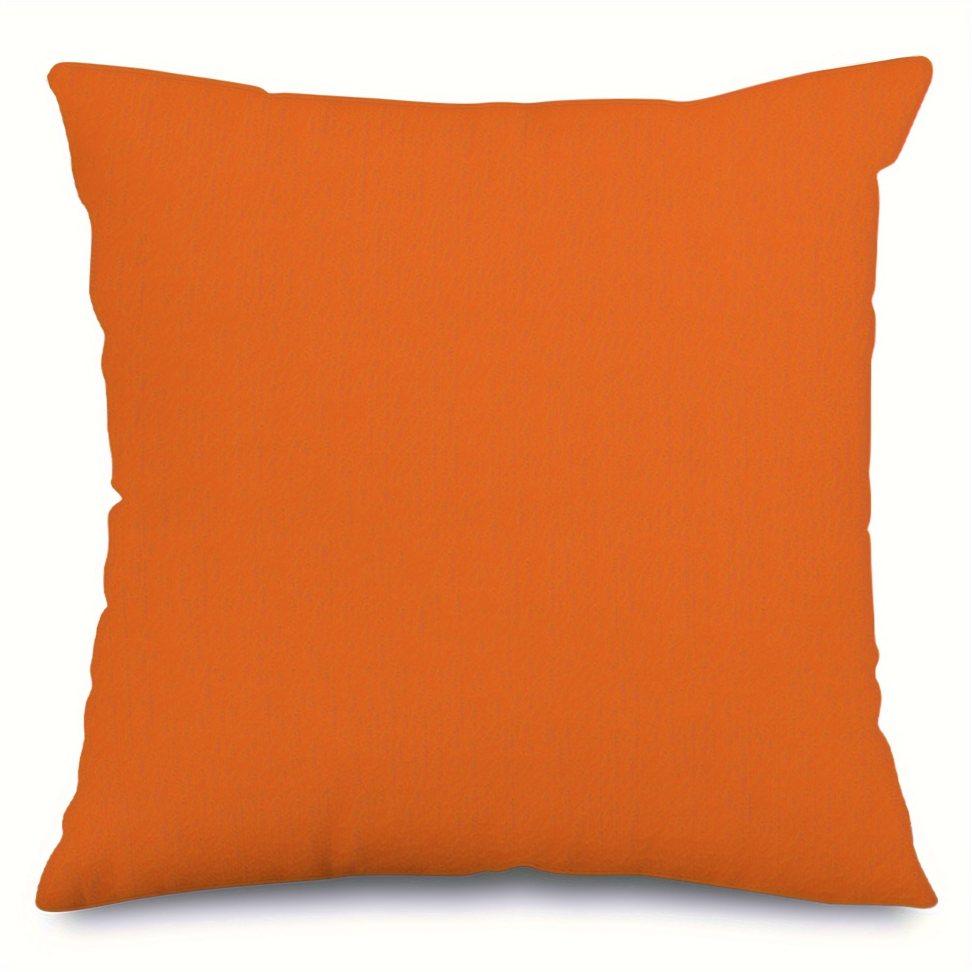 

Contemporary Orange Throw Pillow Cover, Zippered Polyester Square Decorative Case - Machine Washable, For Couch, Bedroom, Patio, Various Room Types - Single Sided, No Insert (1pc, Multiple Sizes)