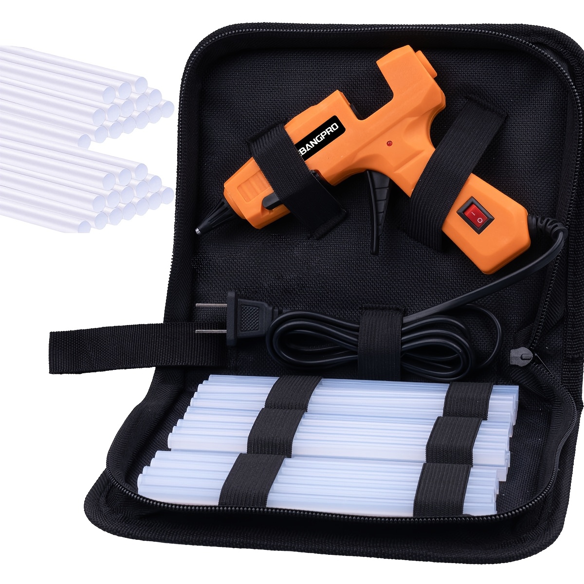 30W Hot Melt Glue Gun Kit with 30 Glue Sticks 0.27 x 5.9 in for Crafts, DIY, and Home Repairs, Multiple Color Options