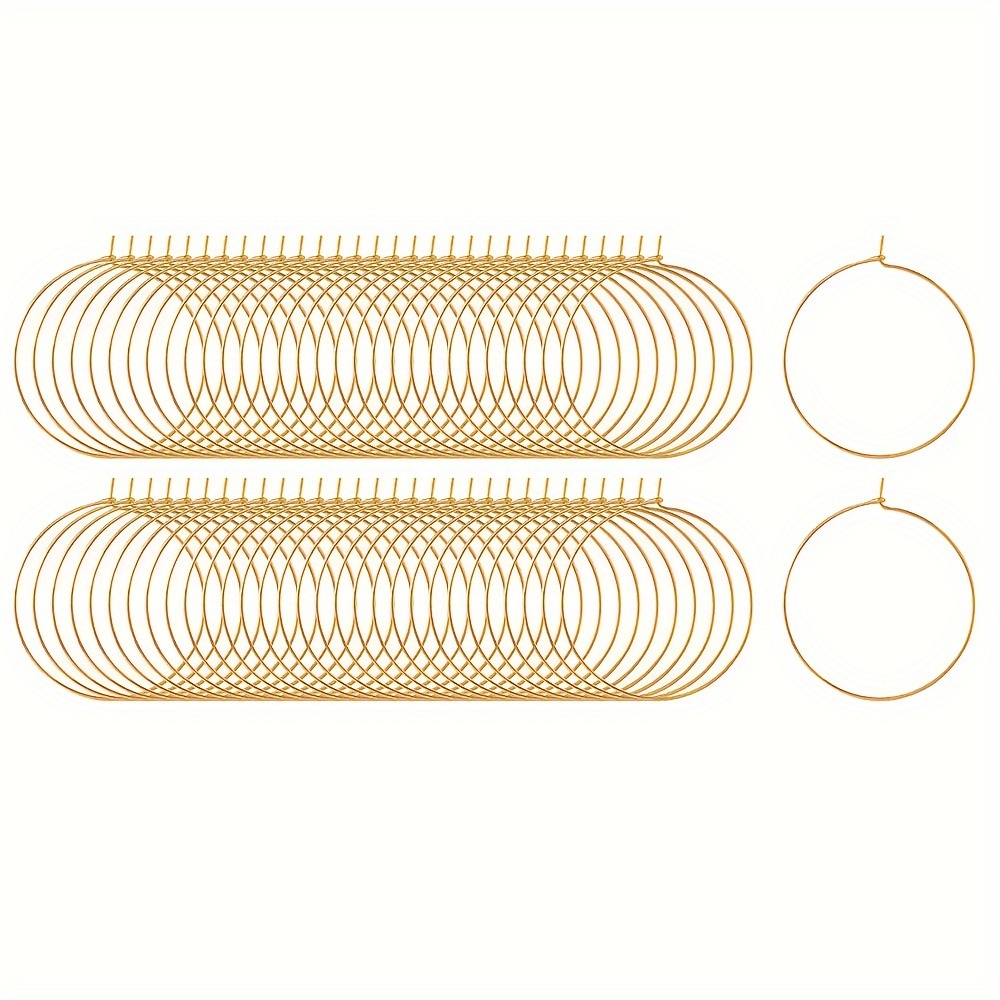 Image of 20pcs/50pcs Diy Handicraft Jewelry Ear Cuffs And Accessories Wine Glass Markers Hanging Rings Fashion Jewelry Accessories Birthday Party Gift Ornaments