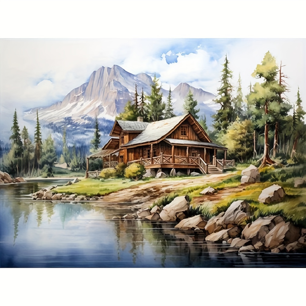 

Scenic Landscape 5d Diy Diamond Painting Kit - Full Round Drill, Frameless Rhinestone Embroidery Craft Set For Home & Wall Decor, Perfect Birthday Gift For Adults And Beginners, 11.8x15.7 Inches