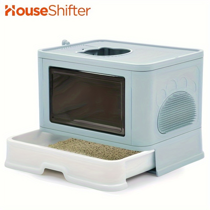 

Jumbo Closed Cat Litter Box With Lid, Odorless Cat Toilet With And Deodorizer Filter