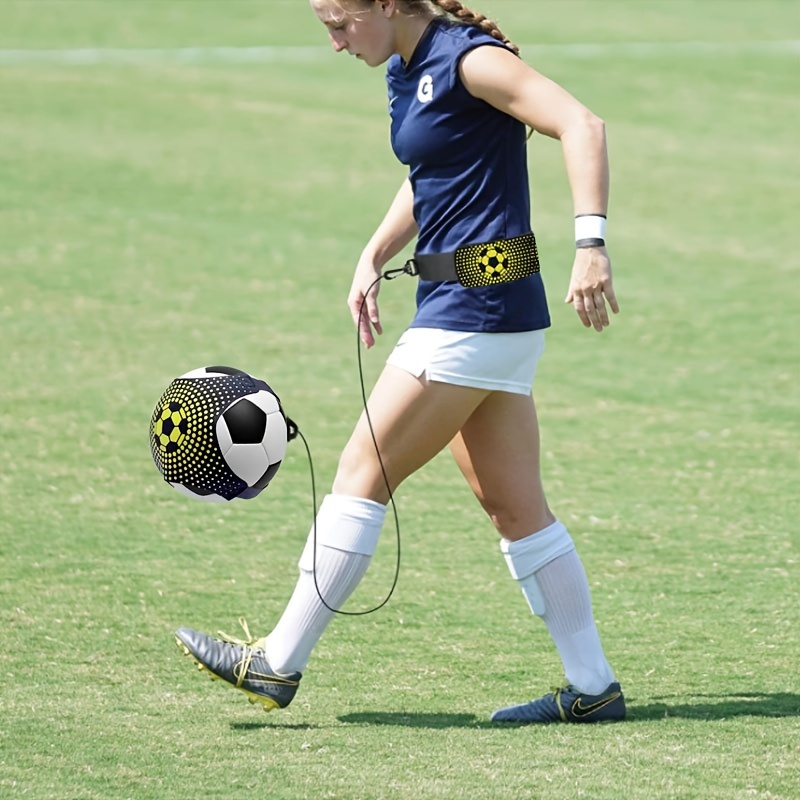 Hands-Free Soccer Kick Trainer - Durable Nylon Football Practice Belt for Solo Dribbling & Exercise, Ideal for Beginners