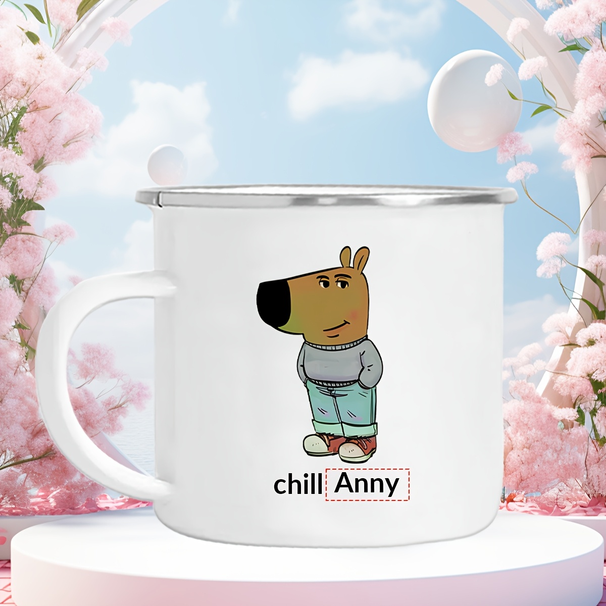 

1pc Mug en Émail Personnalisé " Any" de 11oz avec Poignée - Design de Garçon Cartoon, Idéal pour Cadeaux d'Anniversaire & de Fêtes, pour les & le Camping, Unique, Cadeau pour des Pères & des Mères