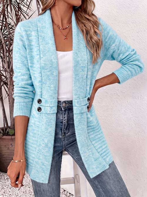 item picture beautiful womens spring autumn casual double breasted decorative belt cardigan shawl and cinched waist design versatile length open front sweater in a relaxed and fashionable loose outerwear daily commutes or casual