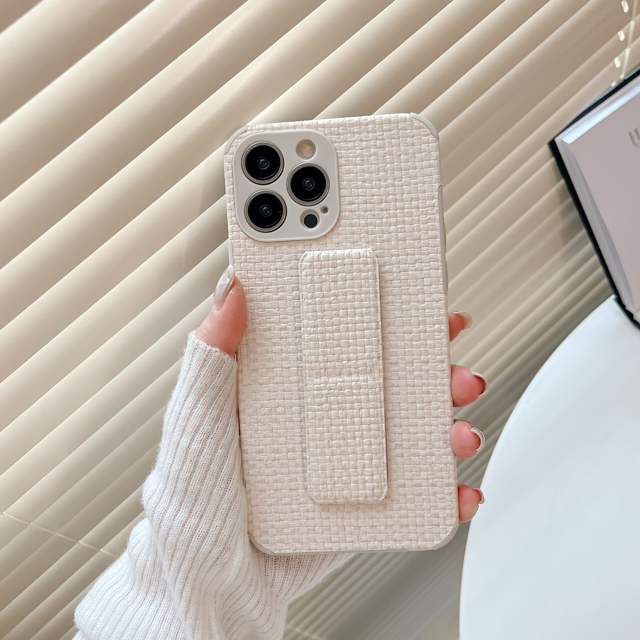 TEMU Phone Case - Compatible Phone Cases For Iphone 15, 14 Pro Max, 12, Woven For 11, Autumn And Winter Iphone 13 Protective Covers