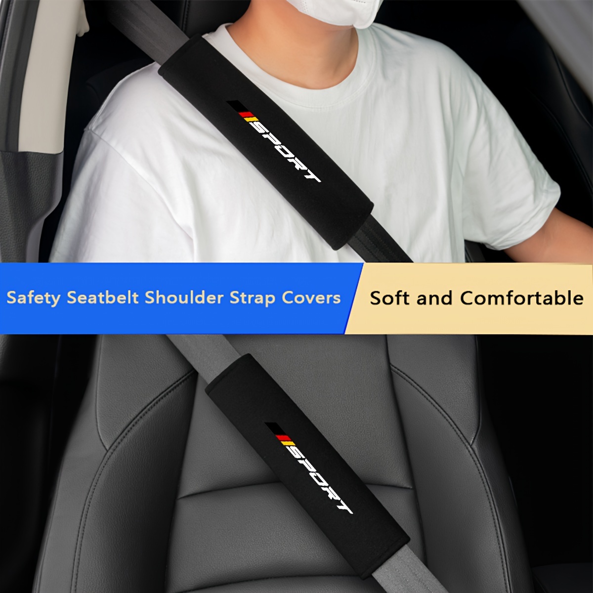 

2pcs Soft Fluff Car Seat Belt Cover Safety Belts Shoulder Protection For For For For Vw For Ford