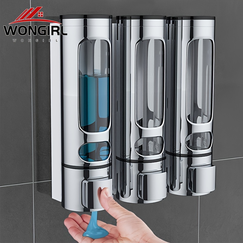 

Wongirl -mounted Manual Dispenser - 11.16oz, Plastic, For Shampoo, & Gel In Bathrooms, &