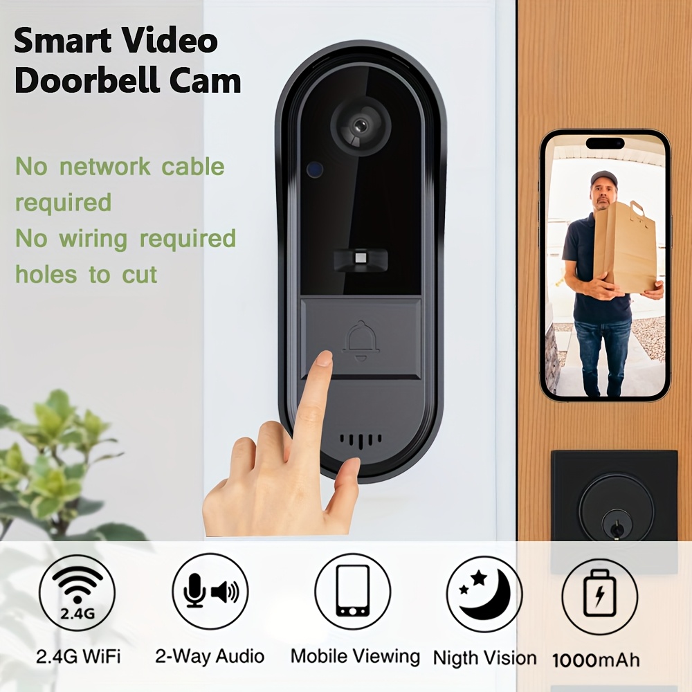 wireless doorbell camera smart video doorbell Temu