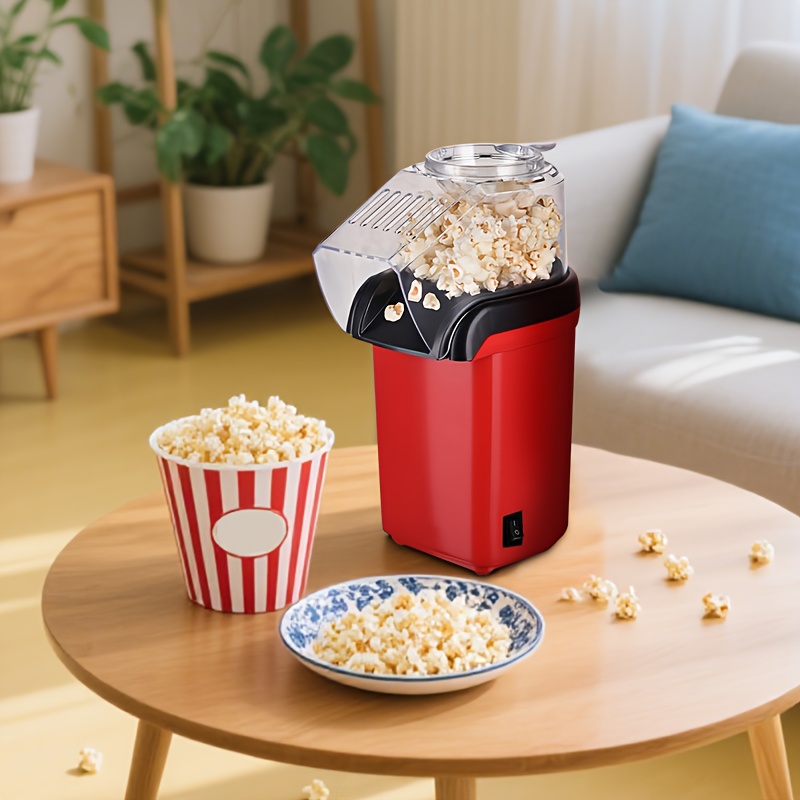 Upgrade Vortex Hot Air Popcorn Machine Red Black, Automatic or Sugar  Needed, 220-240V, European Standard Plug Home Theater or Movie Night,