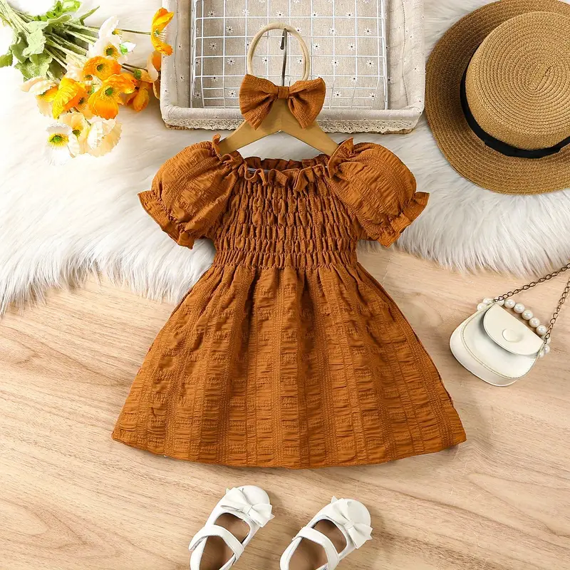 infant girls summer fashion elastic waist bubble sleeve - Temu Mauritius infant girls summer fashion elastic waist bubble sleeve - Temu Mauritius