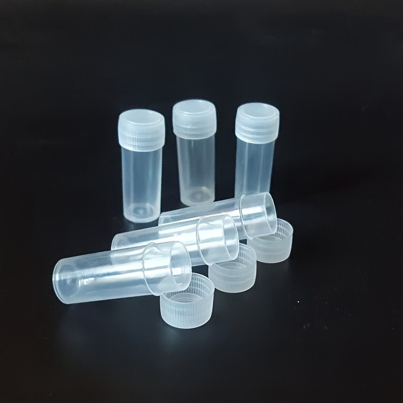 /50/100pcs Translucent Plastic Bottles For Powder, , And Other Items Storage And Dispensing