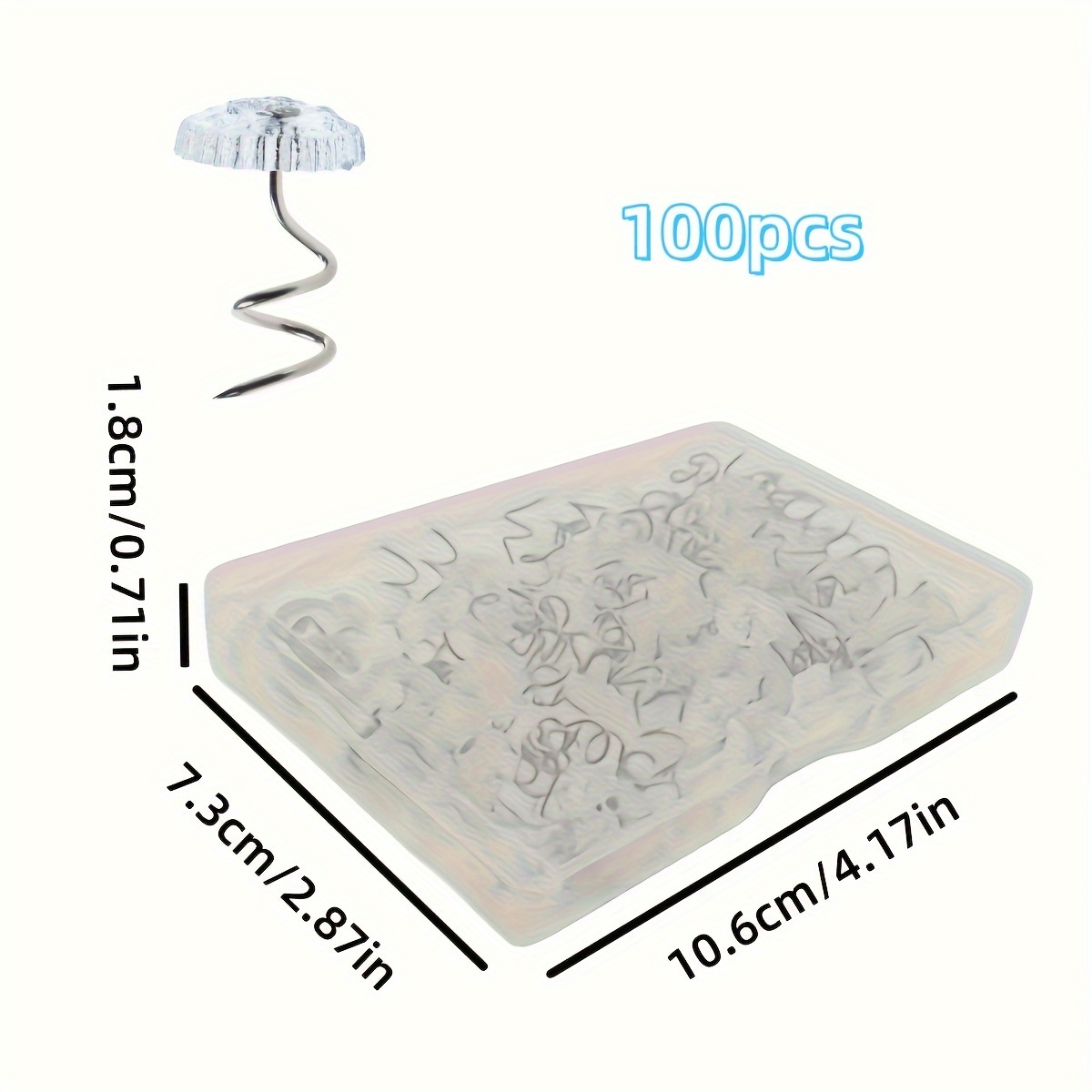 TEMU 22/40/100/200 pz, ganci per fissare il posacenere per e mobili - viti a spirale in plastica durevole con presa testurizzata, fissaggi sicuri per