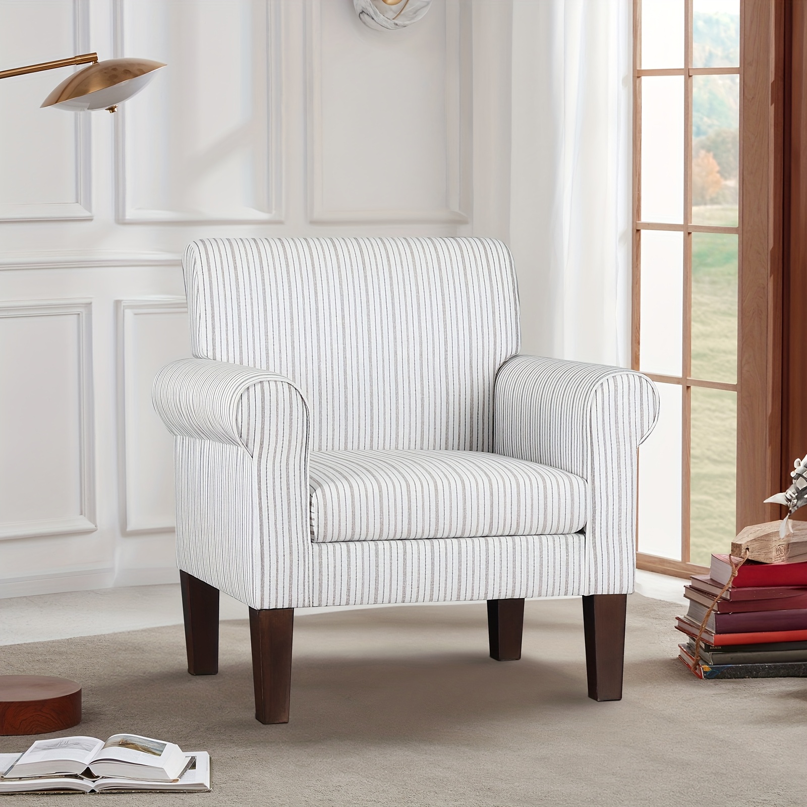 Furniture Ticking Stripe Accent Chair Fusion Furniture Ticking