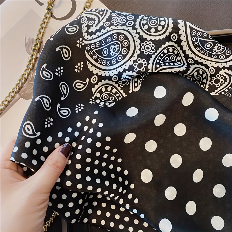 Fashionable Women's Scarf with Four Patterns, Multi-Functional Use