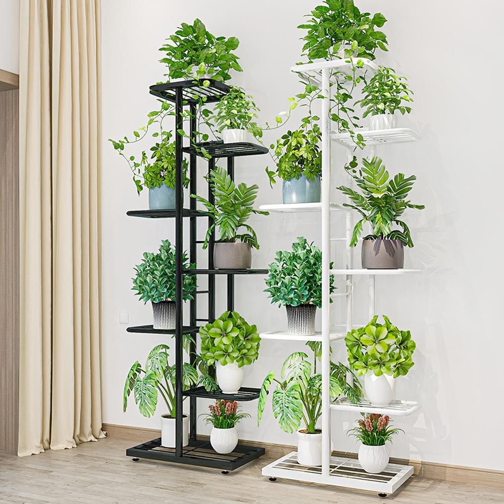 8 Tier Plant Stand Indoor, Tiered Plant Stand, Metal Plant Shelf for Patio Gardens Bedroom Corner Iiving Room Balcony, Plant Hanger, Shelves for Plants, Outdoor Plant Stands, Hanging Plant Holder, Plant Accessories, Indoor Plant Display, Home Gardening, Multitier Shelf, Stylish Plant Hanger, Painted Metal Stand,   Construction, Plant Display Rack, Plant Lovers, Home  