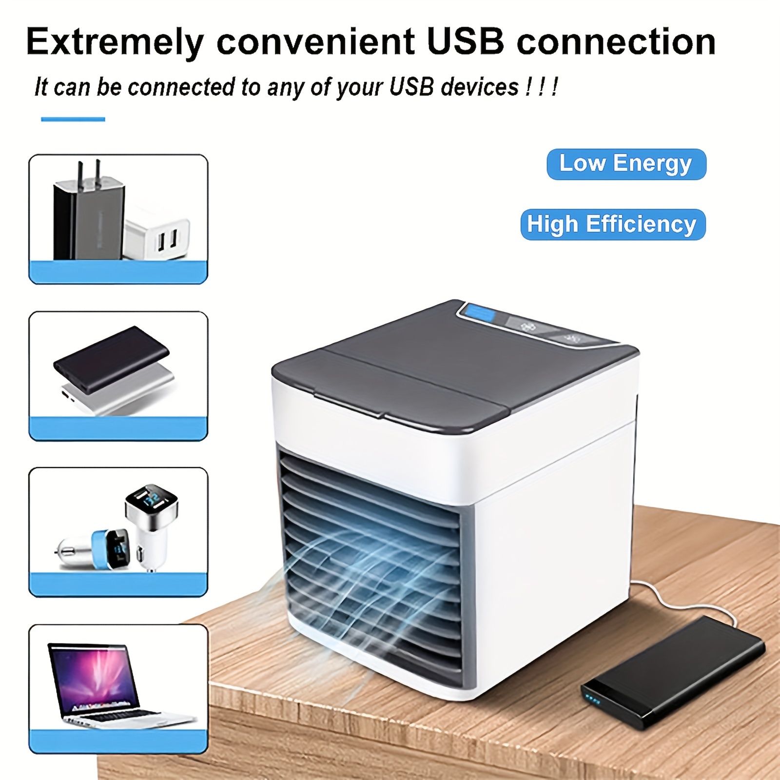 usb powered cooler portable fan household fan spray humidifier blown and cooled and humidified humidified and purified one machine multi functional fast cooling no noise built in water tank details 2