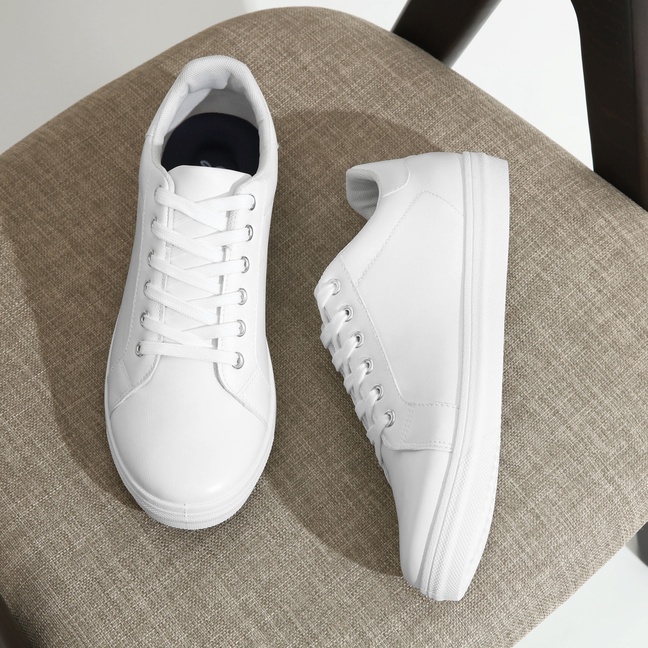 Zapatos Casuales Tenis Casuales Hombre Blancos Estilo Fresco Y