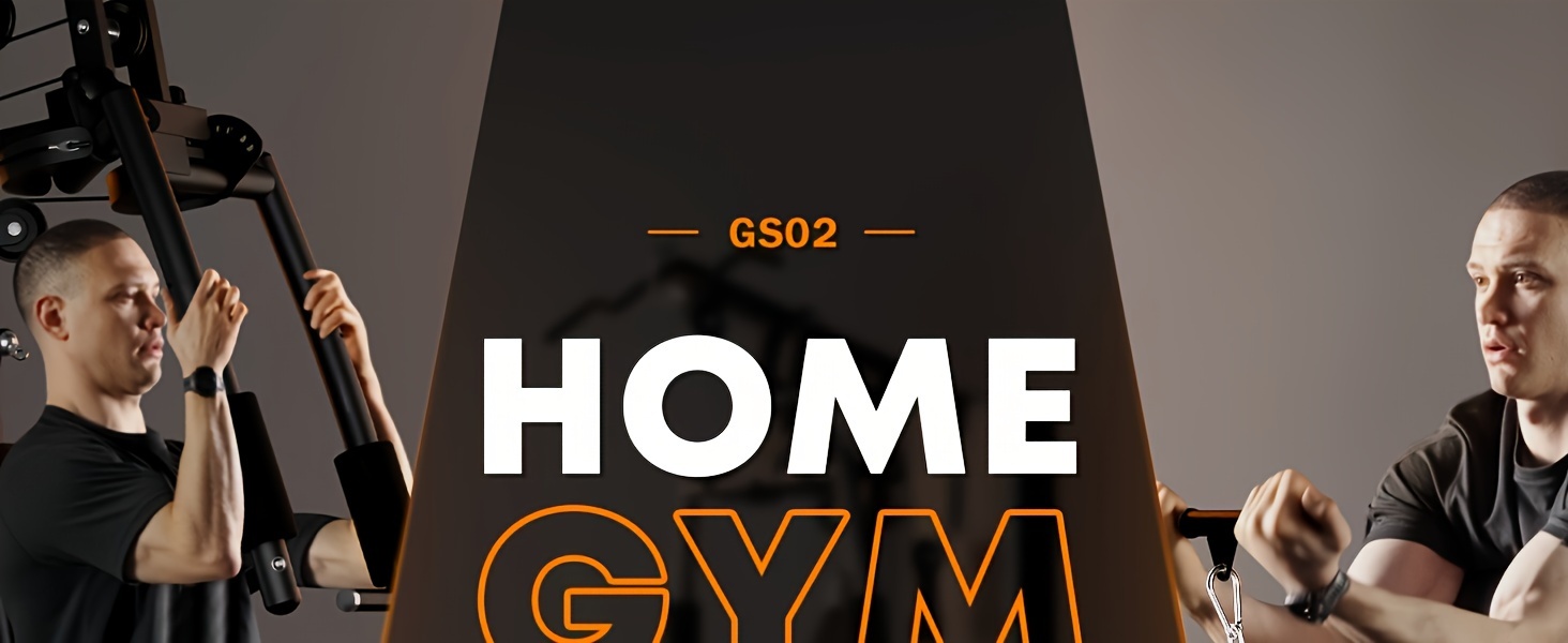 138LBS Weight Stack Home Gym Station, All In One Workout Machine For Full Body Strength Training, Multifunctional Home Gym System, Without Battery