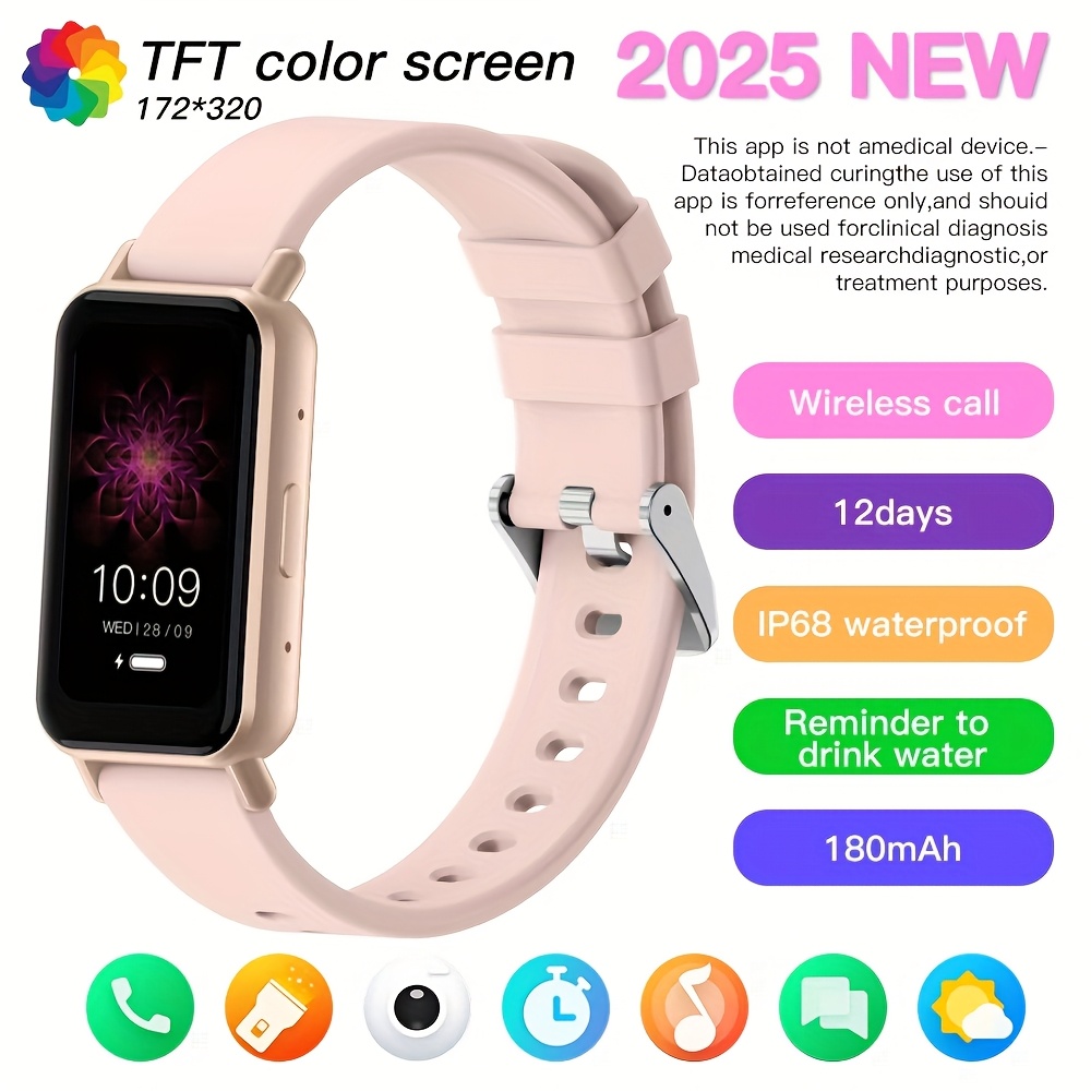 Reloj Inteligente con Pantalla de cm para Mujeres y Hombres  Inalámbricas, Control Musical, Control por Voz, Reloj Deportivo Intelligent