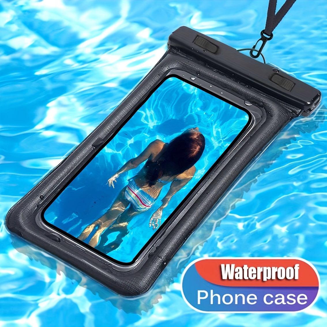 2pack Universal Waterproof Phone Case Water Proof Bag Swim Cover