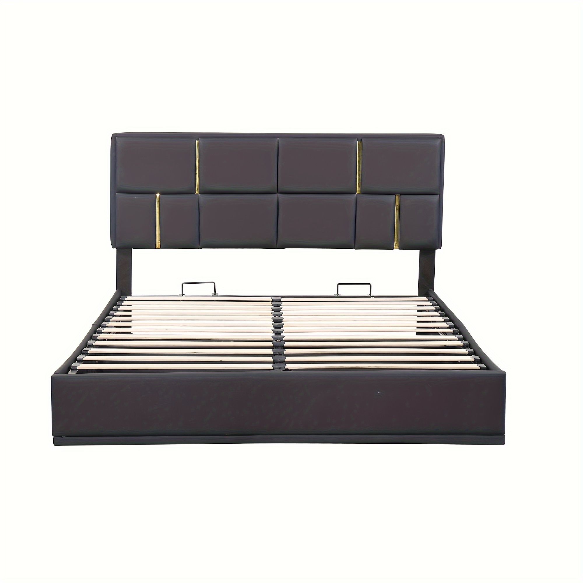 

Queen Size Upholstered Platform Bed With Hydraulic Storage System, Spring Needed, Black