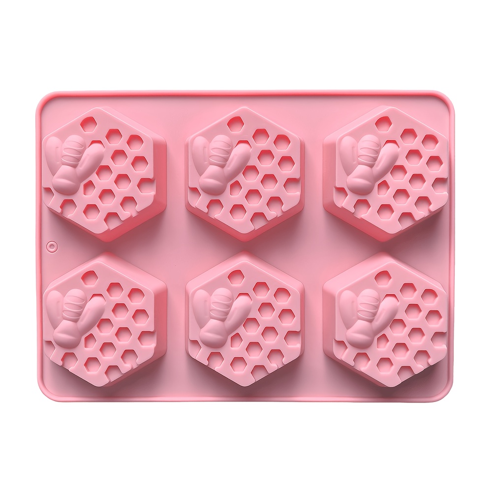 TEMU 1 stampo in silicone per a forma di ape esagonale a 6 lati con 6 , stampo per aromaterapia per di ciondoli in resina