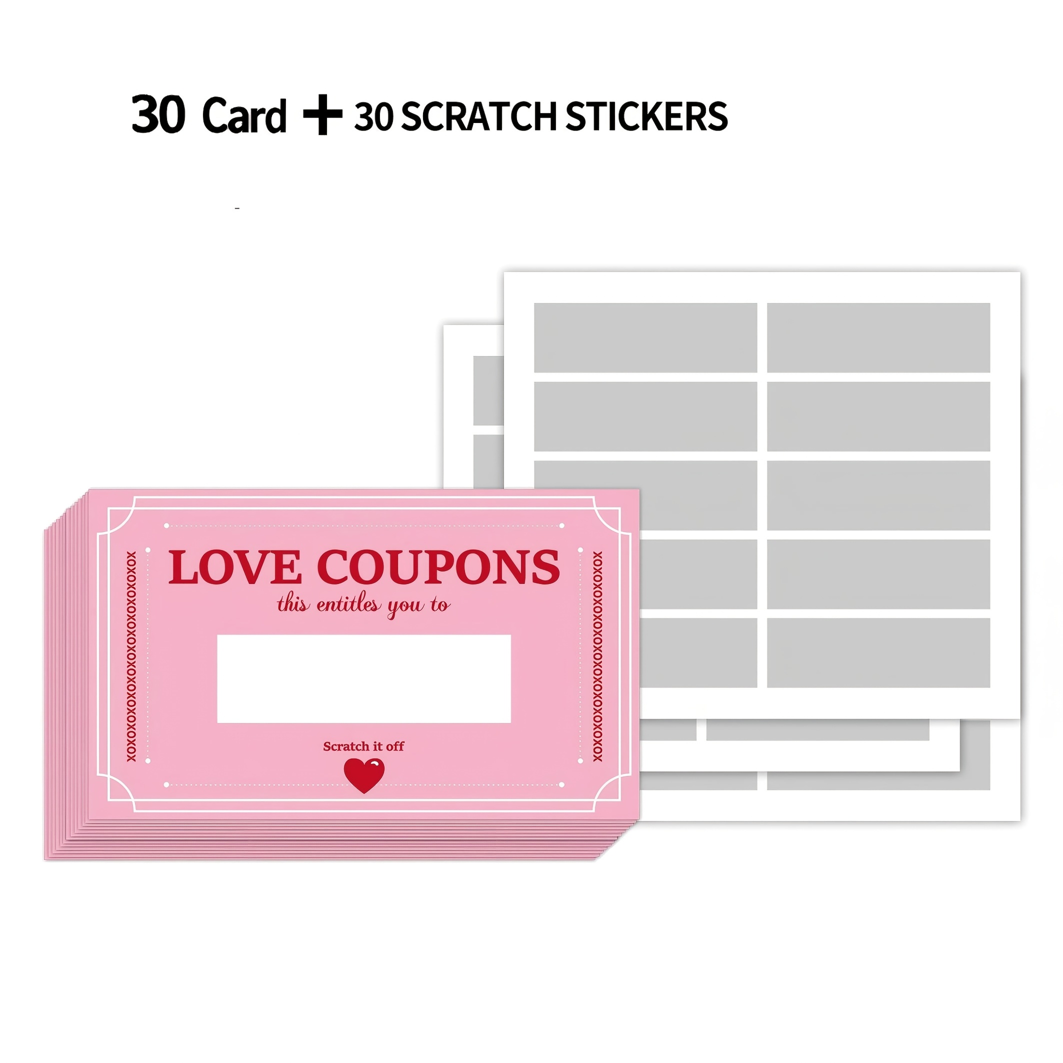 TEMU Lot de 30/50 cartes à gratter roses, cartes à gratter à faire soi-même, décorations de fête de mariage, cartes cadeaux pour couple, cartes