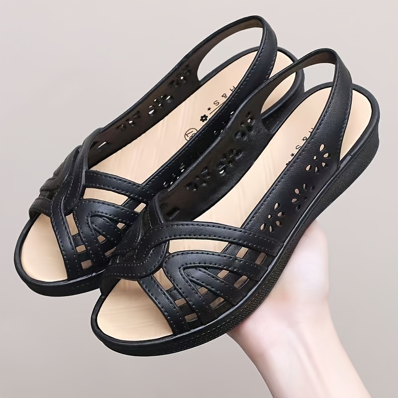 TEMU Women's Wedge, Comfortable For Outdoor Wear, Summer New Style, Flat And Versatile, Retro Casual, , Fashionable And Easy, Women Shoes