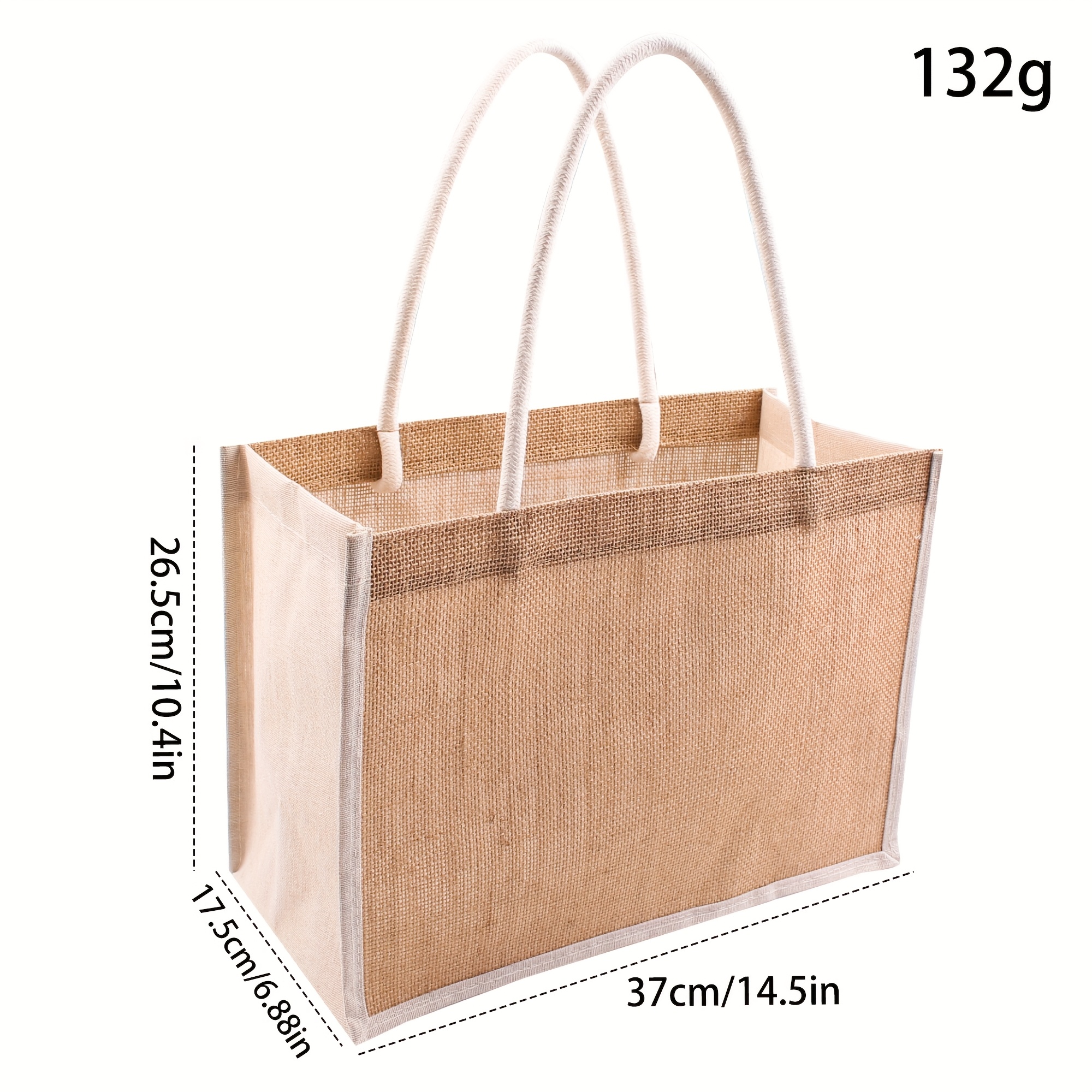 Image of 1 Set Yellow Tote Bag, For Decoration And Crafts, With Double Handles, Easy Beach Yellow Shopping Bag