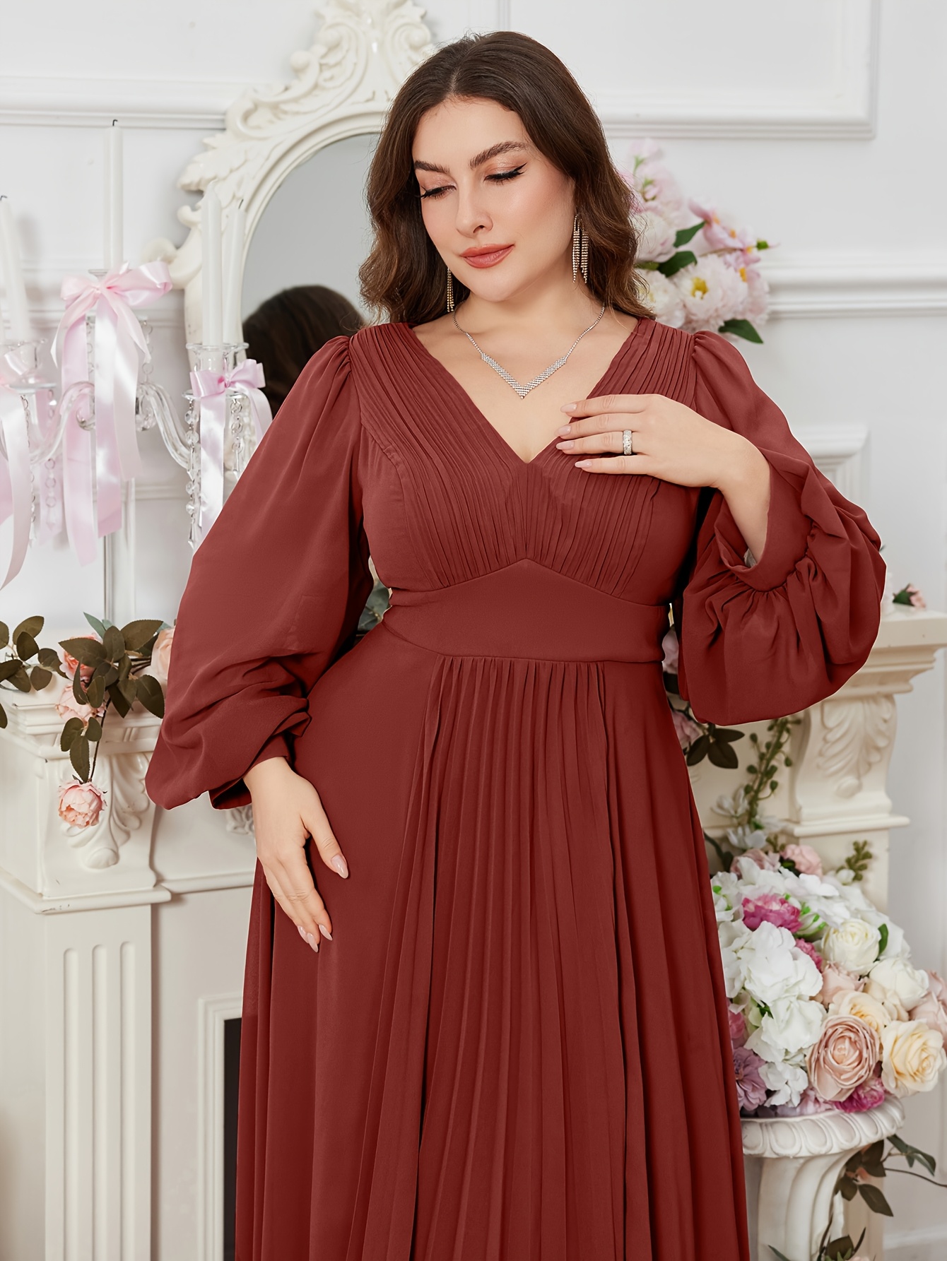 sachin and babi light blue dress A-Line Plus Size Charming Bubble Long Sleeve Sexy Low Cut Square Neck  Chiffon Tail Summer Wedding Dress Destination