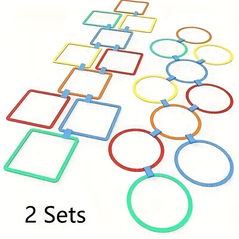 10pcs Agility Training Set with Colorful Jump Squares - Durable PP Plastic, Ideal for Outdoor Sports and Fitness Exercises, Enhances Quick Reaction and Agility, Perfect for Backyard Activities, Outdoor Fitness Equipment|Colorful Agility Squares|Durable Plastic Squares, Agility Training Equipment