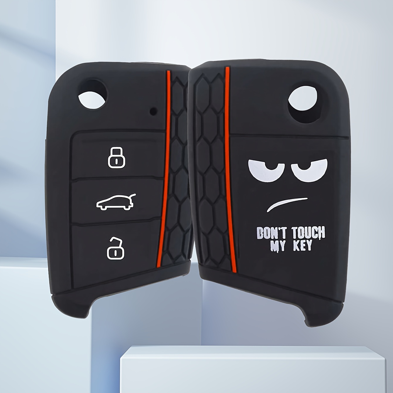 3 Button Key Cover - Protective Black Silicone Case For Vw,, Jetta 4, , , Tiguan, 3, Ibiza 4/5, Toledo 4, , , Rapid , 3, Octavia 3, Superb 3, Kodiag, Ibiza 6