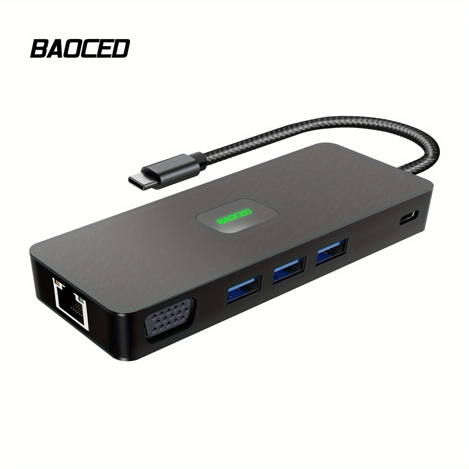 

Baoced 11 In 1 Usb C Docking Station 3 Monitors To 4k , Vga, Dp, Multiport Adapter To 3 * 10gbps Usb 3.2, 1000m Ethernet, Pd 100w, Sd/tf For Laptops And Phone
