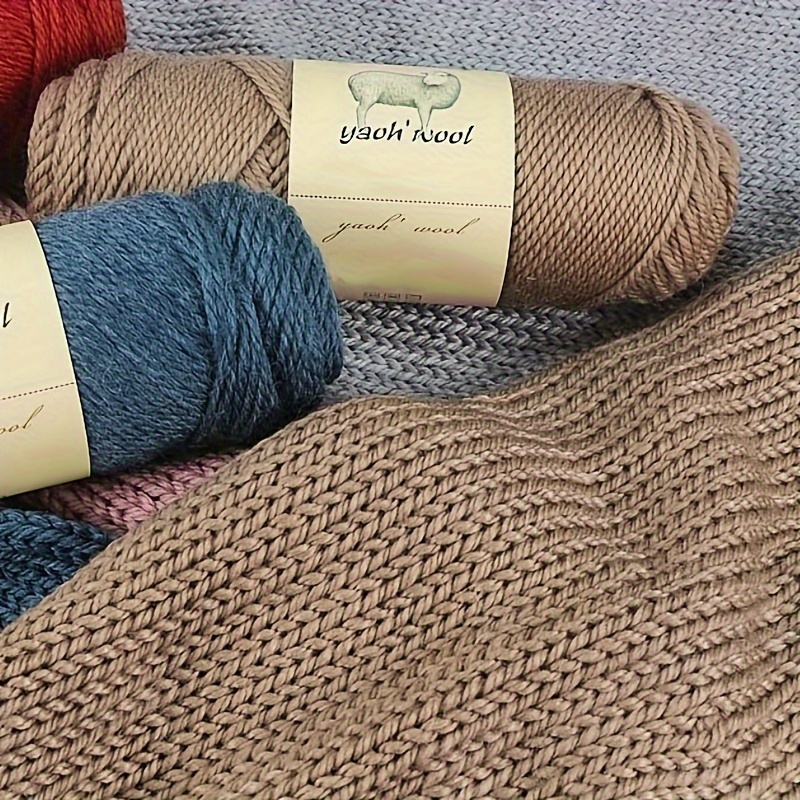 

1pc 50% Wool 50% Acrylic Yarn, Soft Comfortable Yarn For Hand Knitting Crocheting Sweater Cardigan Blanket Hat Shawl 115m/4527inch 100g