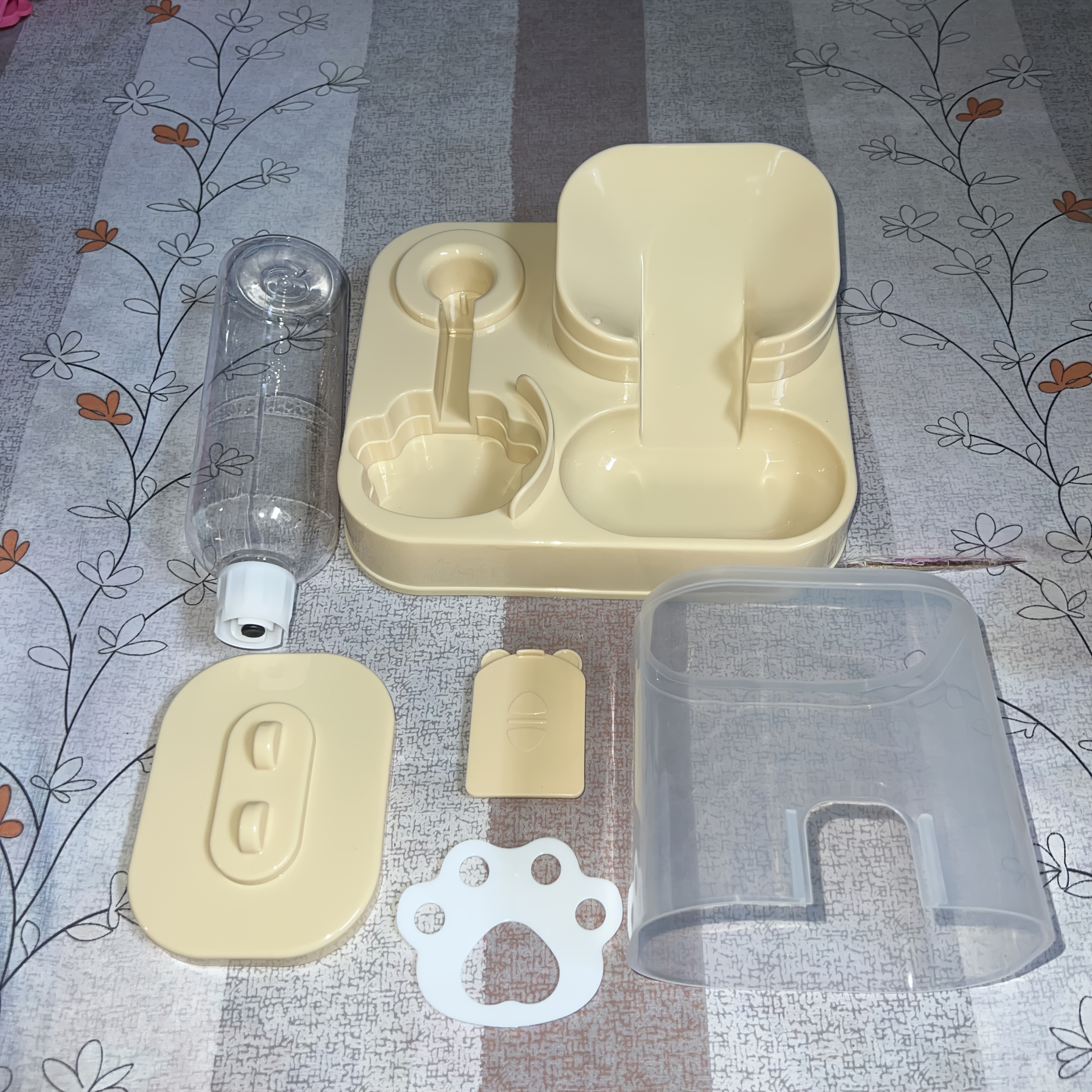 Smart Pet Feeder And Water Dispenser Set, Easy Assembly, Suitable for Cats And Small Dogs, Blue, Pink, Gray, Green, Yellow Available, Transparent/White 2 Specifications Available, Ideal Gift for Relatives, Friends, Colleagues, Non-Electric - Image 12