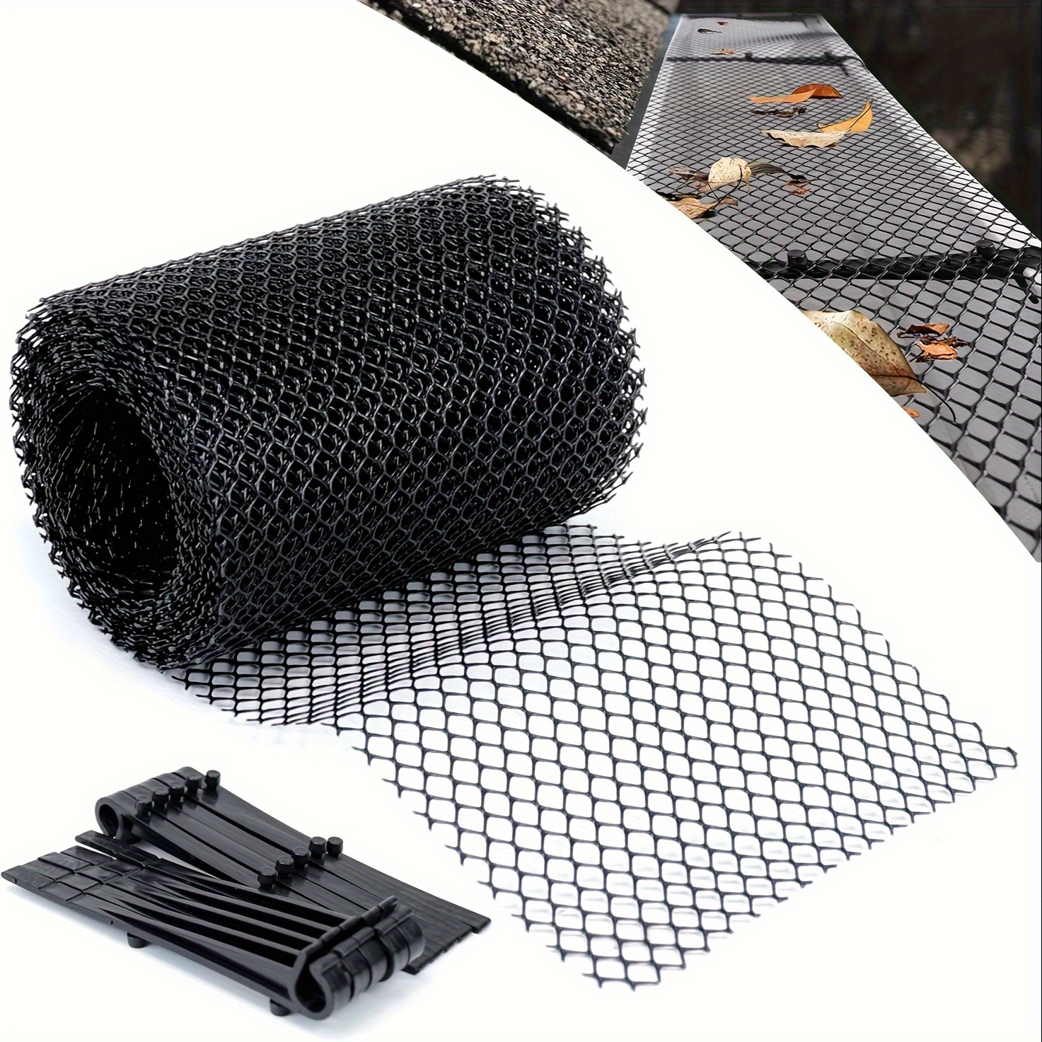 

1pc Plastic Mesh Gutter Protector, Leaf And Guard For Downspout And Drain, Clog Shelter