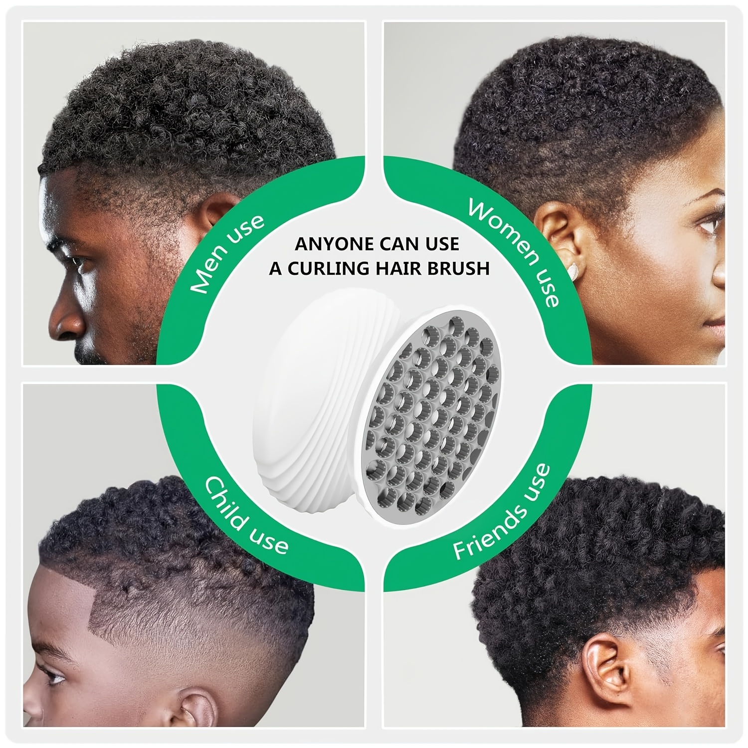 Curling Hair Brush Silicone Afro Curls Washable