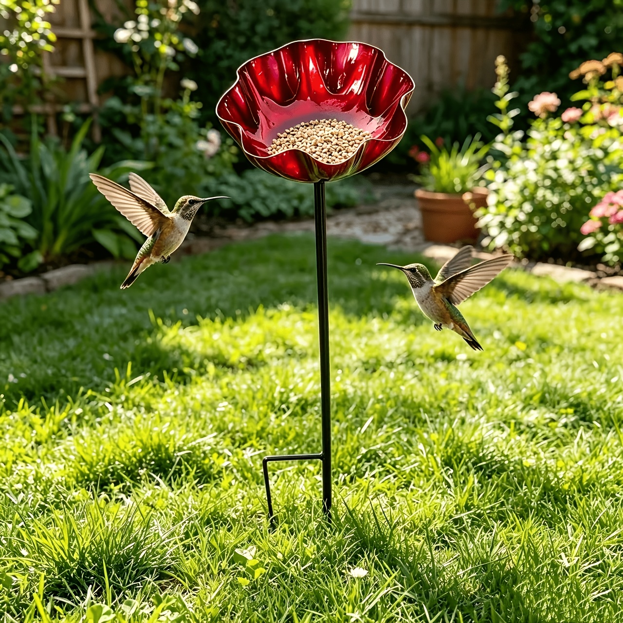 Image of 1pc 3d Outdoor Bird Bath, Bird Food Bowl, Suitable For Garden, Weatherproof Wild Bird Bathing Device, For Patio Or Terrace Decoration